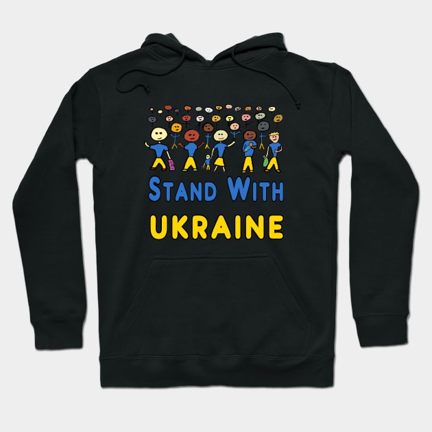 Stand With Ukraine Hoodie by Mark Ewbie